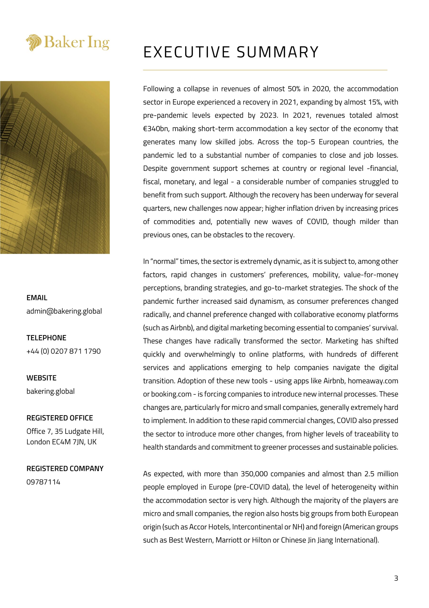 Executive summary of the Short-Term Accommodation Europe Report